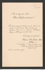 k.k. naturhistorisches Hofmuseum, Intendanzakten 1885-1896 (Hauer), Aktenzahl Z.70/1889, Seite 1